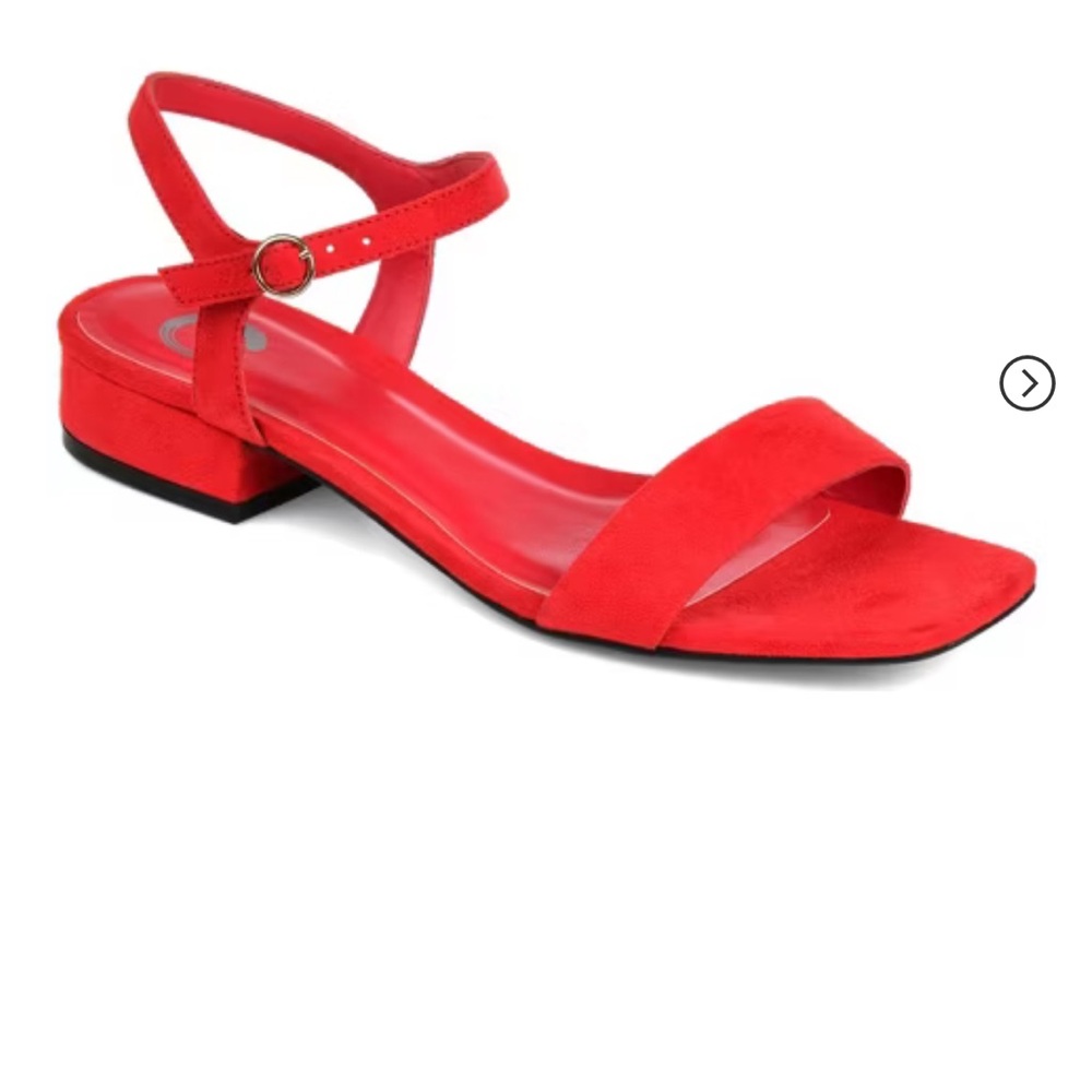 Journee Collection Womens Beyla Open Square Toe Low Block Heel Sandals